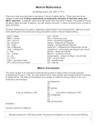 Medical Math Practice Worksheets Csdmultimediaservice Com