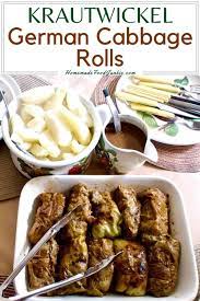 German Cabbage Rolls Krautwickel Are A Staple Dish For Many Stuffed With Meat And Cooked Until Tender They Are Ea German Cabbage Rolls Cabbage Rolls Recipes
