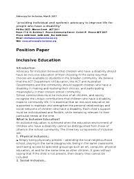 Theories of media technology deserve a more prominent place in. 1 Inclusive Education Advocacy For Inclusion Position Paper Inclusion Education Special Education