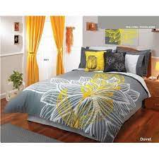 4.4 out of 5 stars. Gray And Yellow Not Crazy About The Curtains But The Rest Is Fun Yellow Master Bedroom Yellow Bedding White Comforter