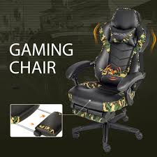 Your shopping cart is empty! Gaming Chair Camouflage Racing Chair Pu Leather Modern Executive Adjustable Task Chair With Footrest And Lumbar Office Chairs Aliexpress