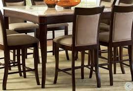 The rich, dark wood give it a classic flair, while the table's 18'' extension leaf is to maximize your comfort. Marseille Merlot Cherry Square Counter Height Dining Table From Steve Silver Ms950wpt Coleman Furniture