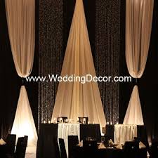 Black And Ivory Curtains Wedding Backdrop Black Ivory Wedding Backdrop Event Backdrop Crystal Curtains
