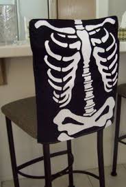 amazon com skeleton felt chair cover gothic halloween party decor new fun home halloween entertaining scary halloween decorations outdoor halloween crafts