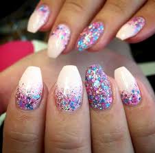 Combine these two different nail art designs to create a unique look. 23 Gorgeous Glitter Nail Ideas For The Holidays Stayglam Nail Designs Glitter Glittery Nails Best Acrylic Nails