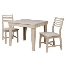 aspen solid wood dining table with 2