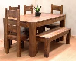 Wood Dining Room Sets With Bench Dining Table Rustic Wood Dining Room Set Butcher Block Dining Table