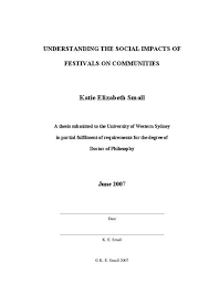 Alcohol addiction among high schoolers , or qualitative research requires none of this. Understanding The Social Impacts Of Festivals On Communities Western Sydney University Researchdirect
