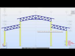 The powerful steelview truss design software analyzes each truss individually using the latest industry each truss design is reviewed and sealed by a trussteel professional engineer. Autodesk Robot Structural Analysis Design Of Steel Truss Factory Structure 01 Youtube