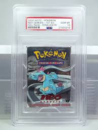 Psa 10 1st Edition Neo Genesis Feraligatr Pokemon Booster Pack Pokemon Psa10 Pokemon Trading Cards Game First Pokemon
