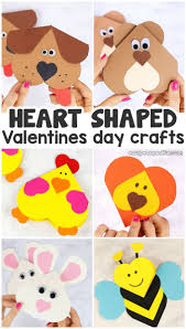 Heart Animals Crafts Valentines Heart Shaped Animals Animal Crafts For Kids Valentine Fun Animal Crafts