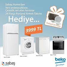 Sabas Magazalarinda Yeni Evleneceklere Avantajli Kampanya Ceyizlik Beko Beyaz Esya Set Alan Herkese 24 Parca Porland Yemek Takimi Hediyeler Yemek Takimi Chibi
