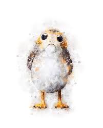 Porg Star Wars Art Print Watercolor Porg Print Star Wars Yoda Etsy In 2021 Star Wars Painting Star Wars Poster Art Star Wars Art