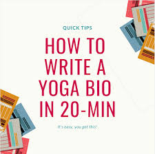 Tell us about the first yoga class you took. How To Write A Yoga Teacher Bio By Yogabody