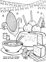 Vamos imprimir e colorir os desenhos da festa junina: Desenhos De Comidas De Festa Junina Para Imprimir