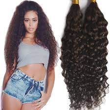 Then just pull and pin back some. Curly Braiding Hair Bulk Malaysian Virgin Human Hair Extensions Micro Braids Ebay