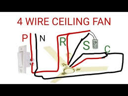Ceiling Fan Connection Of Four Wire Youtube Ceiling Fan Celing Fan Wire