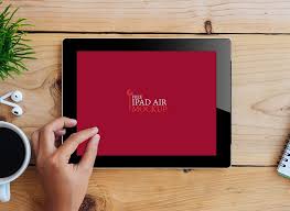 Ipad Air On Desk Mockup Mockupworld Ipad Mockup Photoshop Mockup Free Free Ipad