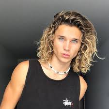 Long Curly Hai R Surfer Hair Men Blonde Hair Curly Hair Men