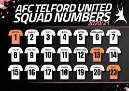 England squad numbers (man united): Squad Numbers Confirmed Afc Telford United