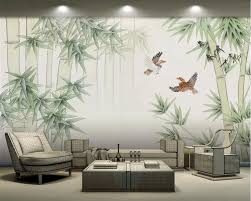 Beibehang 3d خلفيات جديد الصينية نمط الخيزران صحيفة السلمي الخيزران الغابات الطيور التلفزيون أريكة حائط الخلفية ورقة جدارية Custom Wallpaper Wallpaper Gardenwallpaper Custom Aliexpress