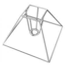 Abat jours tous les fournisseurs abat jour decoratif. Carcasse Abat Jour Pyramide 30cm E27 Blanc Epoxy