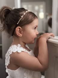 Gold Headband For Baby Girl Nova Girls Pearl Diamnate Gold Headband