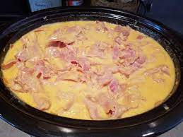 Add brie and evaporated milk. It S For A Sandwich Block Of Velveeta 1 Can Evaporated Milk 1 Stick Butter 6 Lbs Shaved Deli Ham Melt Cheese B Crockpot Ham Deli Ham Recipes Velveeta Recipes