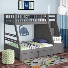 Mimi Twin Over Full Bunk Bed With Drawers In 2020 Bunk Bed With Trundle Bunk Beds With Storage Bunk Beds
