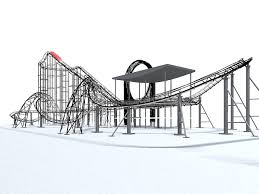 Roller Coaster Amusement Rides 3d Model 3ds Max Files Free Download Modeling 34981 On Cadnav 3d Model Roller Coaster Park Equipment
