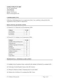 Contact nationsjobs lk 94 37 229 1414. Cv Format For Job Application Sri Lanka Job Retro