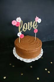Pretty birthday cakes pretty cakes mini cakes cupcake cakes fondant cake toppers simple cake designs korean cake petit cake pastel cakes. Diy Valentine S Day Cake Topper Diy Wedding Cake Topper Diy Cake Topper Valentines Day Cakes