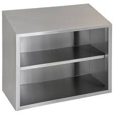 Storage cabinets are used to store kitchen ware. Eagle Group Wco 24 24 Stainless Steel Open Wall Cabinet