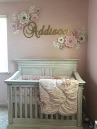 12 Paper Flower Wall Decor Girls Room Kids Wall Name Baby Girl Nursery Room Baby Room Decor Baby Girl Room