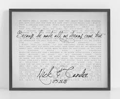 Wedding Song Lyric Art Anniversary Gift For Him Valentines Day Etsy Wedding Song Lyrics Song Lyrics Art Anniversary Gifts For Couples