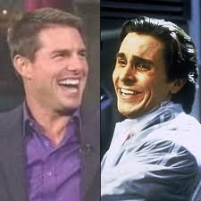 For American Psycho (2000), Christian Bale drew inspiration for his  portrayal of Patrick Bateman from a Tom Cruise interview with David  Letterman. According to the film's director, Mary Harron, Bale described  Cruise