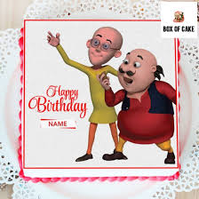 Happy Birthday Shiva Cartoon Cake Images Humorous Motu Patlu Box Of Cake Happy Birthday Name Cartoon Birthday Cake Birthday Name