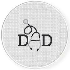 Model stitched on 14 ct. Doctor Dad Cross Stitch Pattern Daily Cross Stitch