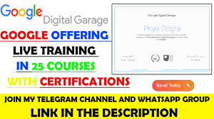 Free it certifications free marketing certifications free programming certifications free nursing certifications Google Digital Garage 20 Free Courses With Certificates Google Live Training With Digital Badge