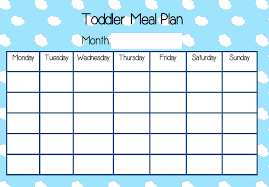 toddler meal plan chart download in 2019 meal plan for