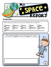 My Space Report Student Research And Writing Template Science Classroom Primary Students Teaching Science