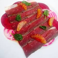 Carpaccio De Magret De Canard Fume Maison Vinaigrette D Agrumes Menubistronomique Mavieencrue Carpaccio Canard Duck Magret Magretfume Food Meat Tuna