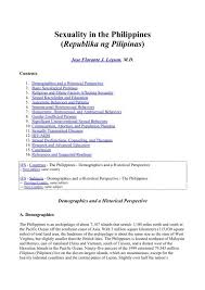 A study in 2004 placed the prevalence of asexuality at 1% in the british population. Sexuality In The Philippines Philippine Culture