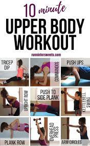 Tips for upper body strength workout success. 10 Minute Upper Body Workout For Runners Runnin For Sweets Upper Body Strength Workout Upper Body Workout At Home Upper Body Workout