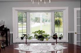 I want curtains just to dress the sides, and not necessarily to be drawn but as the window is ceiling high cannot attach a curtain pole across. Box Bay Window Curtains Ideas Whaciendobuenasmigas