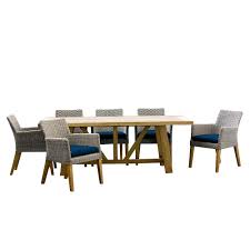 Get ready to make memories of. Patio Plus Indo 9 Piece Teak Wicker Rectangular Dining Set The Home Depot Canada