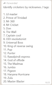 Displaying 22 questions associated with risk. Identify Cricketers By Nicknames Quiz Do You Know Nicknames Of Your Favourite Cricketers