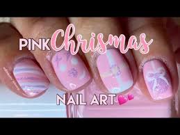 Maybe you would like to learn more about one of these? Easy Pink Christmas Nail Art Tutorial Short Nails Youtube