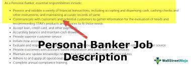 Your personal banker job description should clearly convey the job expectations, while including relevant information about your company and the qualifications expected from the candidates who apply. Iqbbx6j9m9plqm