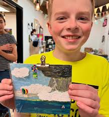 My older kids got to make plexiglass sheets into a layered acrylic painting  with 3-d depth! I will post a how to video if you're wanting to try this!  They turned out